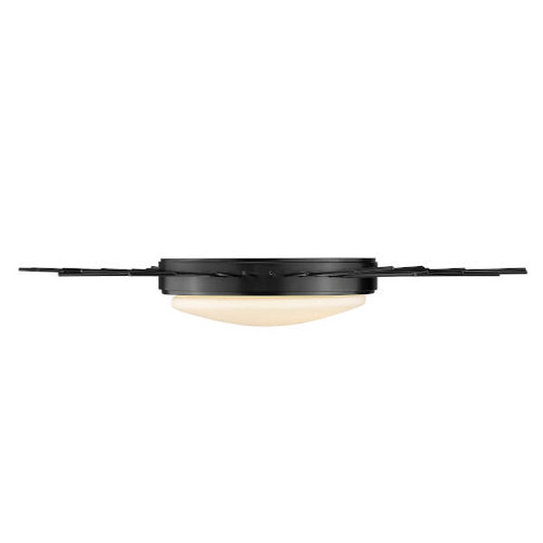 Kieran Matte Black LED Flush Mount with Opal Glass Shade, image 6